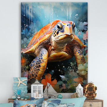 Abstract Representation Of A Turtles Harmony - Turtle Wall Decor